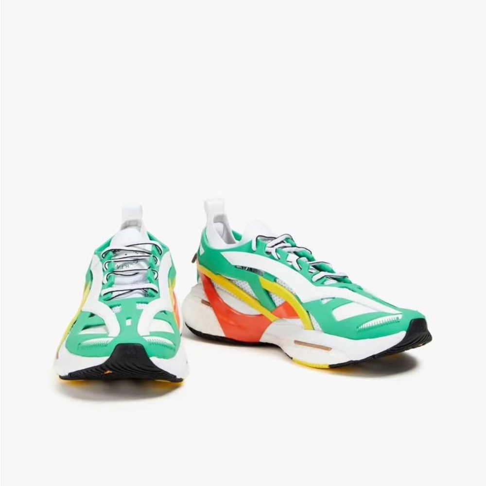 Adidas by Stella McCartney Green and White Solarglide Sneakers